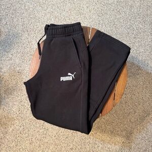 Puma Girl Youth Black Sweatpants with Logo /Unisex/Size:S